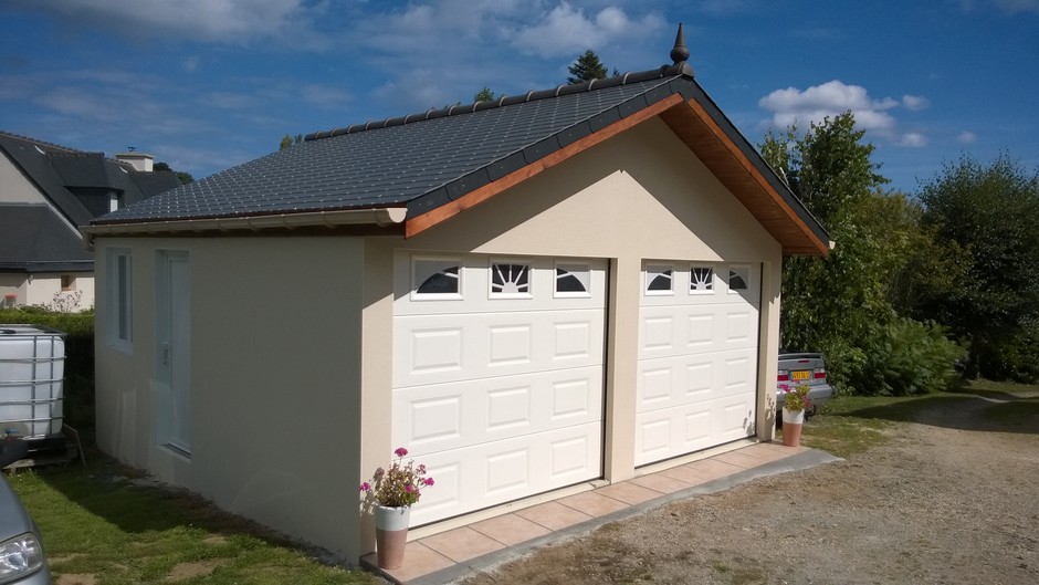 Garage et construction modulaire béton et béton aspect bois